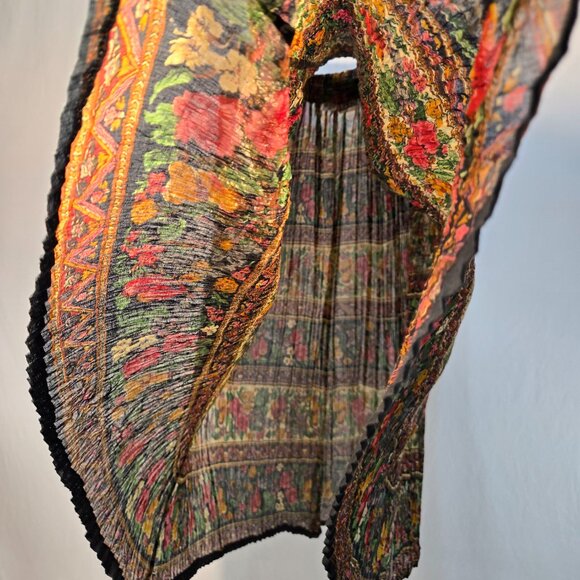 VINTAGE Semi-Sheer Festival Boho Full Peasant Silhouette Skirt OVERSIZED Size M. - Picture 4 of 17